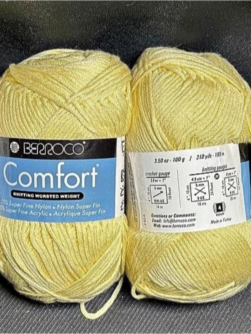 SUPER SOFT berroco Comfort Yellow Yarn Lot
